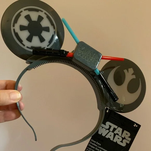Disney Parks Star Wars Light Up Mickey Mouse Ears Headband - Picture 3 of 9